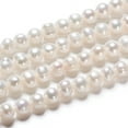 thumbnail image 2 of 6 strand Natural Cultured Freshwater Pearl Beads Strands Round Antique White 7~8x6~7mm Hole: 0.6mm 25pcs/strand 7.68 inch(19.5cm), 2 of 6