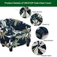 thumbnail image 4 of CHUNTIAN 2 Piece Club Chair Slipcover Stretch Barrel Chair Covers Printed Tub Chair Slipcovers Soft Armchair Sofa Cover Removable Couch Furniture Protector Arm Chair Cover for Living Room,D29, 4 of 5