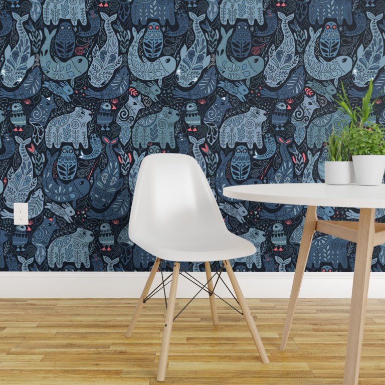 Removable Wallpaper Swatch - Cow Print Animal Black White Modern