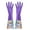 Purple, variant on Cleaning Gloves Winter Flocked Rubber Long Gloves Dishwashing Kitchen Cleaning Laundry Anti Slip Design Heat Resistant Comfortable Fit Household Gloves Home Use Car Wash More