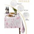 thumbnail image 2 of Pink Spring Floral Table Cloth, Summer Botanical Watercolor Vintage Waterproof Tablecloth for Rectangle Tables, Reusable Washable Fabric Table Cover for Restaurant Kitchen Dining Tables 60"x120", 2 of 6