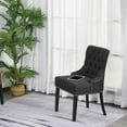 thumbnail image 2 of HOMCOM Button-Tufted Dining Chair, Upholstered Accent Chair (Set of 1), 2 of 10