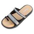 thumbnail image 2 of Slide Sandals Women Glitter Hollow Mesh Jelly Low Block Heel Closed Square Toe Backless Daily Outdoor Shoes, 2 of 7