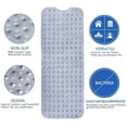 thumbnail image 3 of Alfombra de baño antideslizante para bañera, antimoho, súper larga, antibacteriana, lavable a máquina, muy adecuada para la familia (gris), 3 of 5