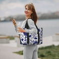 thumbnail image 5 of Travel Duffle Bag Blue And White Porcelain Travel Tote Bags Carry on Luggage Waterproof Weekender Bags with Top Handle Adjustable Shoulde Strap for Travel Gym, 5 of 5