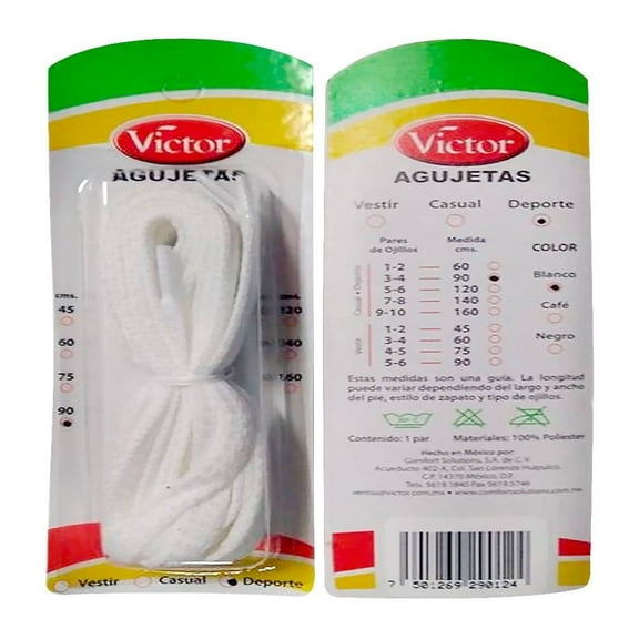 Agujeta Victor para Deporte Blanco 90 cm