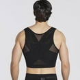 thumbnail image 1 of Men Chest Shape Vests Male Control Breast Gynecomastia Professional Supporting Posture Slimming Tank Top Correct Corset Compressing Compression No.1, 1 of 9
