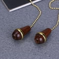 thumbnail image 3 of PBPBOX 2Pcs Brown Walnut Vintage Chandelier Pendant Fan Lamp Ornament Light Hanging Decor, 3 of 5