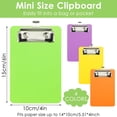 thumbnail image 2 of JUNWELL 4Pcs Mini Clipboard 4” x 6” Small Clipboard  Memo Notepad Clipboard for Study  Pocket Clipboard Plastic for Menu Work(Orange/Green//Yellow), 2 of 9