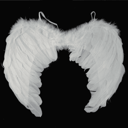Children's Costume Play White Feather Angel Wings Size:60x45 cm