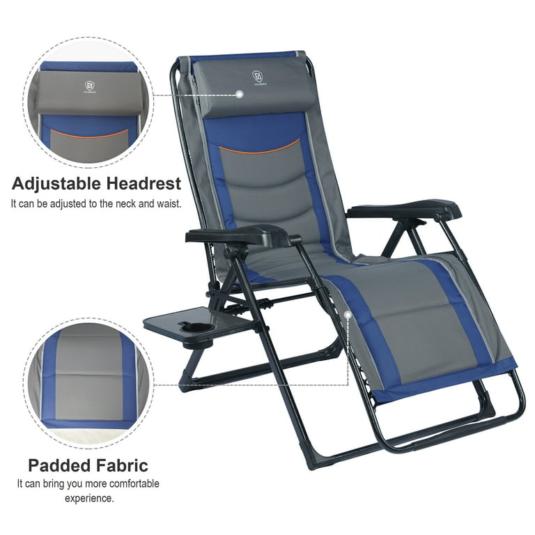 Ever advanced oversize xl zero gravity recliner padded patio lounger chair new arrivals