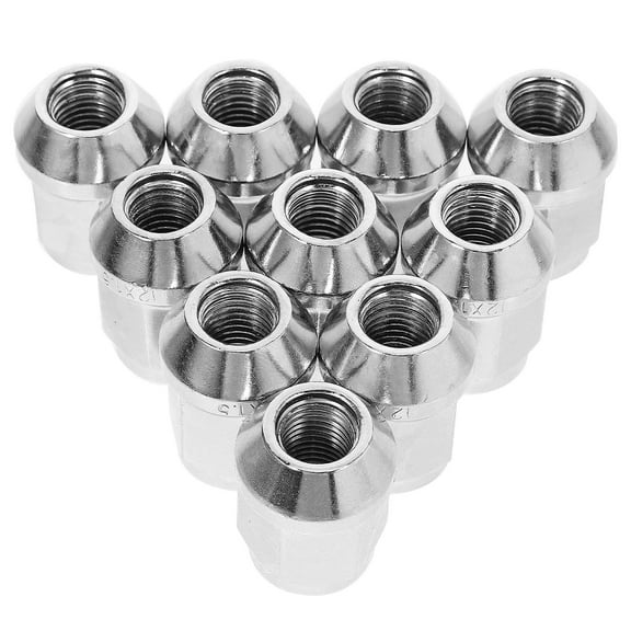 KAJNBN 10Pcs Lug Nut Bolts for Truck Tires Metal Chrome Plated for Car Components 3.50X2.80X2.80CM