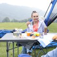 thumbnail image 2 of KingCamp Aluminum Roll-Up Camping Table for 4-6 People - Lightweight & Portable Design, Includes Oxford Cloth Zipper Storage Bag, Perfect for Outdoor Dining & Group Gatherings (Silver), 2 of 11