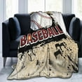 thumbnail image 4 of Baseball Blanket Baseball Decor Throw Blanket Baseball Team Gifts for Girls Boys Baseball Lover Winter Super Warm Soft Plush Lightweight Fleece Flannel Blanket for Kids Teens Adults Men Women 50"X40", 4 of 6