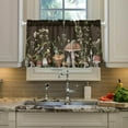 thumbnail image 5 of Mushroom Kitchen Curtains 2 Panels UV Protected Tier Curtains, Half Window Curtains Kitchen Tiers for Guest Room Bathroom Sink Laundry Room Basement,24"x27", 5 of 7