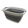 thumbnail image 2 of SAMMART 31L (8.1 gallon) Collapsible Plastic Laundry Basket-Foldable Pop Up Storage Container-Portable Washing Tub - Space Saving Hamper/Basket, Water capacity: 23L (6 gallon) (1, Light Grey), 2 of 4