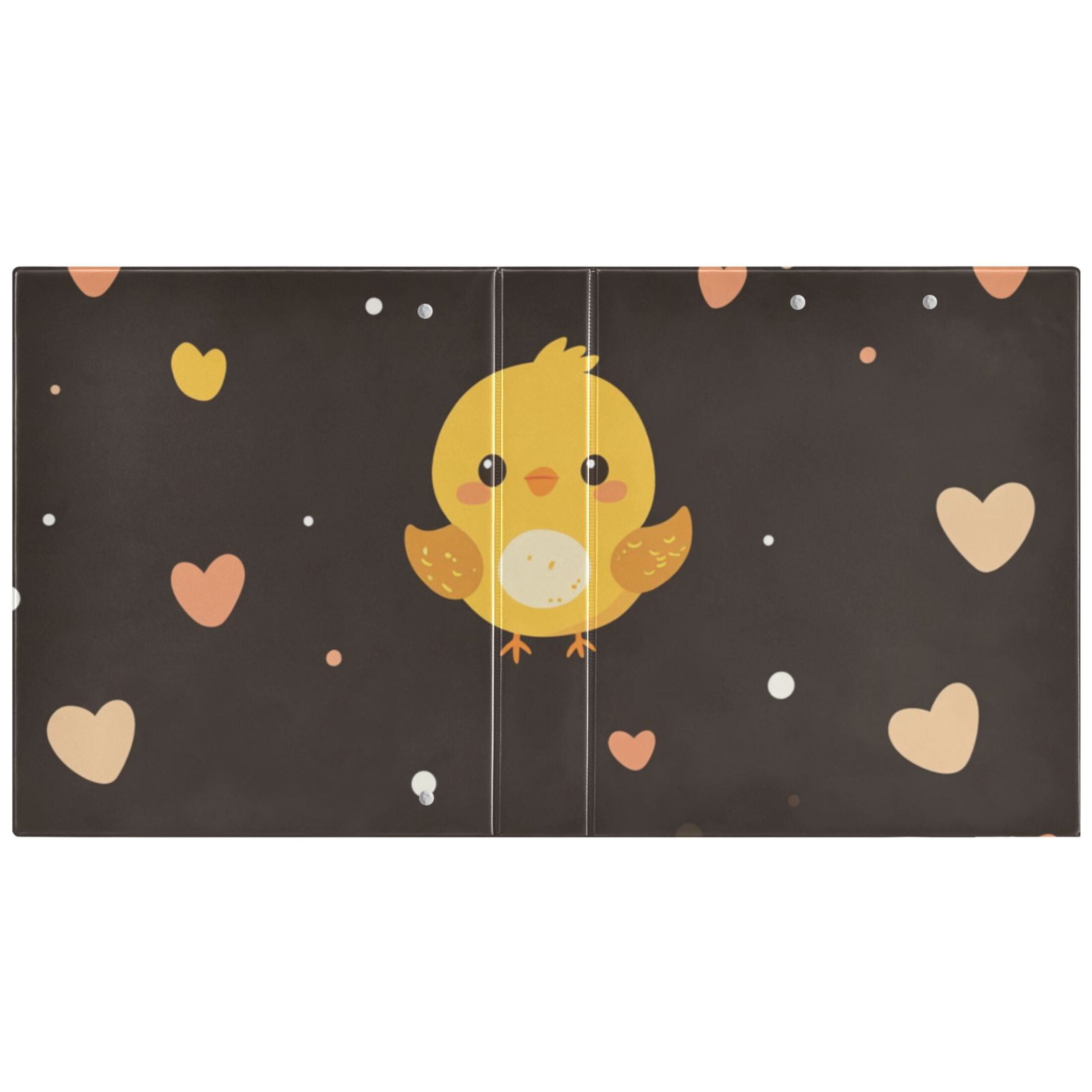 Baby Chicks 3 Ring Binders 1.5 inch Hardcover File Folders with Interior Pockets A4 Size Organizer for School Office Hospital
