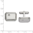 thumbnail image 2 of Stainless Steel Polished Rectangular Cufflinks; for Adults and Teens; for Women and Men, 2 of 2