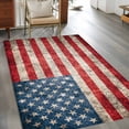 thumbnail image 3 of Non-Slip Rug Pad Rugs Independence Day Mottled USA Flag Rectangle Area Rugs 3x5Ft Soft Carpet Pads for Living Room Kids Room, Retro Patriotic Star Stripe, 3 of 9