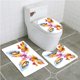 thumbnail image 1 of ABPHQTO Mariposa pintada abstracta Juego de alfombras de baño de 3 piezas Alfombra de baño Alfombra de contorno y tapa de inodoro, 1 of 2