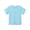 Blue, variant on Girls T-Shirt Embroidery Cotton Blend Short Sleeve Lettuce Trim Bow Graphic Tee for Girls, Blue, Sizes 9-10Y
