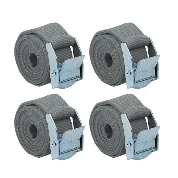 4pcs 3.3ft Cargo Tie Down Straps Lashing Straps Travel Luggage Strap Adjustable with Cam Lock Buckle for Car Truck Gray