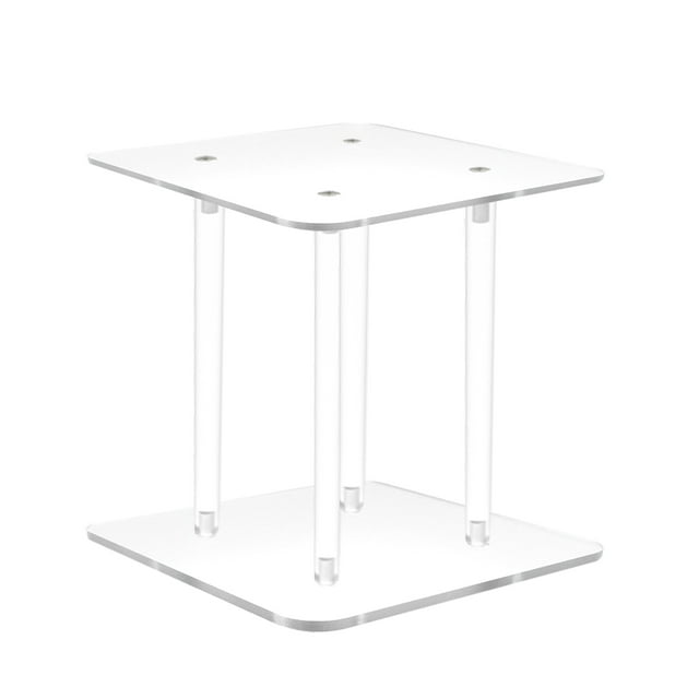 6 X 6 X 6" 1" Rods Clear Riser Acrylic Transparent Plexiglass Pedestal Table Display Podium Glorifier Riser Stand Centerpiece Flower Sculputure Merchandise Lamp Book Stand 2X10136-6X6"+4X10135-6"