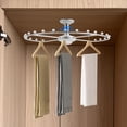 thumbnail image 3 of 360° Rotating Round Closet Rod, Silvery White Clothes Hanger Rack Space Saving Round Metal Hanger Storage Organizer for Wardrobes/Cloakroom/Laundry Room, 3 of 24
