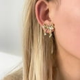 thumbnail image 5 of Pendientes de arco, Pendientes de arco de oro Pendientes de arco de arco, Joyas de arco para mujeres, Pendientes de arco Regalo de oro para mujeres., 5 of 5