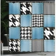 thumbnail image 4 of Ambesonne Zebra Print Shower Curtain, Denim Patchwork, 69"Wx75"L, Multicolor, 4 of 5