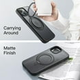 thumbnail image 5 of JETech 360 Degree Rotatable Ring Case for iPhone 15 Plus 6.7-Inch Compatible with MagSafe, Slim Shockproof Phone Cover with Stand & Ring Holder (Black), 5 of 6