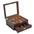 thumbnail image 4 of KLKCMS Watch Display Case Solid Watch Organizer for Tabletop Living Room Collectors 8 with 2 slot, 4 of 9