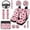 Cute Strawberry, variant on Qpednta Cool Tigers 14 Pcs Car Seat Cover Set with Auto Steering Wheel Cover Armrest Cushion Head Rest Protector Seat Belt Covers,Automotive Interior Sets Unverisal Fit Cars SUV Turcks