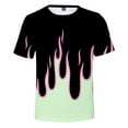 thumbnail image 5 of YLLMHH Colorful flame T-shirt Casual All-match short-sleeved Tshirt Men Women 3D Print T Shirt 4XL, 5 of 6