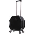 Kensie 20" Octagon hardside rolling spinner carryon luggage, Black