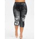 thumbnail image 4 of Tallas grandes con estampado de jean de mariposa 3D Rosegal Tankinis, 4 of 5