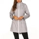 thumbnail image 1 of Chaqueta Impermeable para Mujer con Capucha y Cremallera Frontal de Longitud Media para Exteriores. Gris XL, 1 of 8