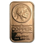 1 oz Copper Bar - Indian Head