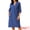 Royal Blue, variant on Women's 3/4 Sleeve V Neck Zigzag Print Dress L White