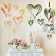 thumbnail image 2 of Yasu 4Pcs/Set Heart Shape Pendant Glitter Cardboard Hanging Valentine Showcase Decor, 2 of 8