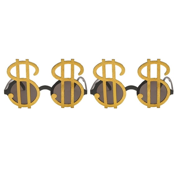 FRCOLOR 2Pcs Dancing Party Money Sign Glasses For Celebration And Costume Play
