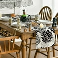 thumbnail image 4 of Black Dahlia Floral Pinnata Halloween Table Runner, Fall Autumn Kitchen Dining Table Decoration for Home Party Decor 13x36 Inch, 4 of 6