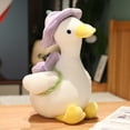 thumbnail image 2 of Juguete de peluche de pato de flores Kawaii, muñeco de ganso blanco grande, regalo de cumpleaños para niños, almohada suave para dormir, 35-55cm, 2 of 4