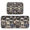 thumbnail image 2 of Cartoon Pug Dog Printing Kitchen Mat Set of 2 Cushioned Non Slip Rugs for Bedroom Floor Runner Mats, 2 of 7