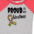 thumbnail image 4 of Inktastic Proud of My Brother Autism Awareness Puzzle Piece Ribbon Boys or Girls Baby Bodysuit, 4 of 5