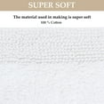 thumbnail image 5 of Home Weavers Luxury Collection Bathroom Rug 100% Cotton Reversible Bathroom Rugs Set, Washable Bath Rug, Extra Soft Absorbent Bath rug, Kitchen Mat, Non Slip Bath Mat Set, 21"x34" Rectangle, White, 5 of 5
