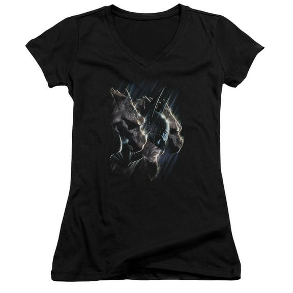Batman Gargoyles Junior Women's T-Shirt V-Neck Black
