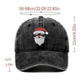thumbnail image 5 of GBSYEWXS Baseball Cap For Men Cartoon Print Washed Distressed All-Season Christmas Black Polyester Hat, 5 of 8