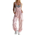 thumbnail image 2 of Favoffer Women Cargo Strap Overalls Adjustable Buckle Straps Drawstring Waist Jogger Jumpsuit with Multi Pockets for Outdoor Daily, 2 of 7