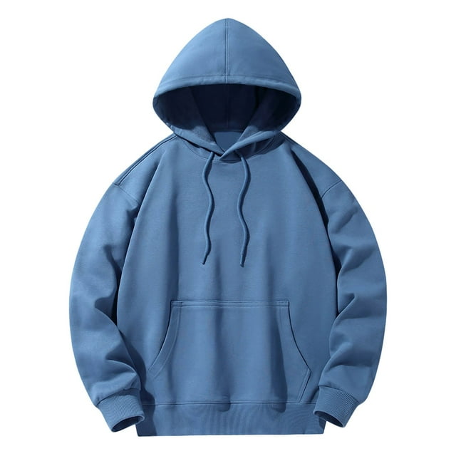 VBARHMQRT Halloween Hoodies Male Solid Color Hooded Long Sleeved Pullover Sweatshirt